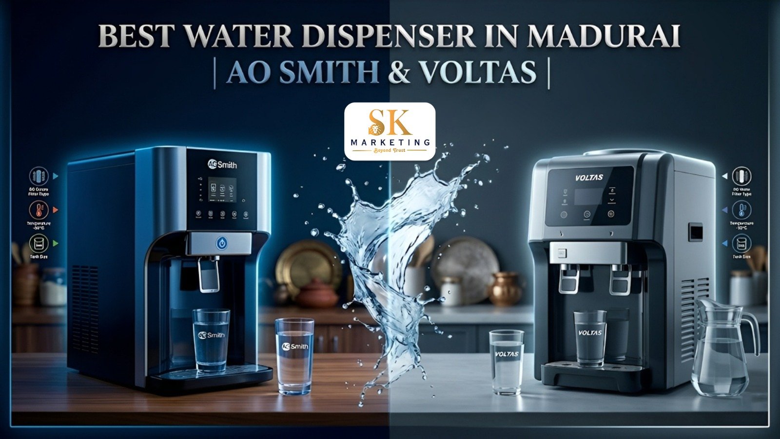 Best Water Dispenser in Madurai | AO Smith & Voltas | SK Marketing