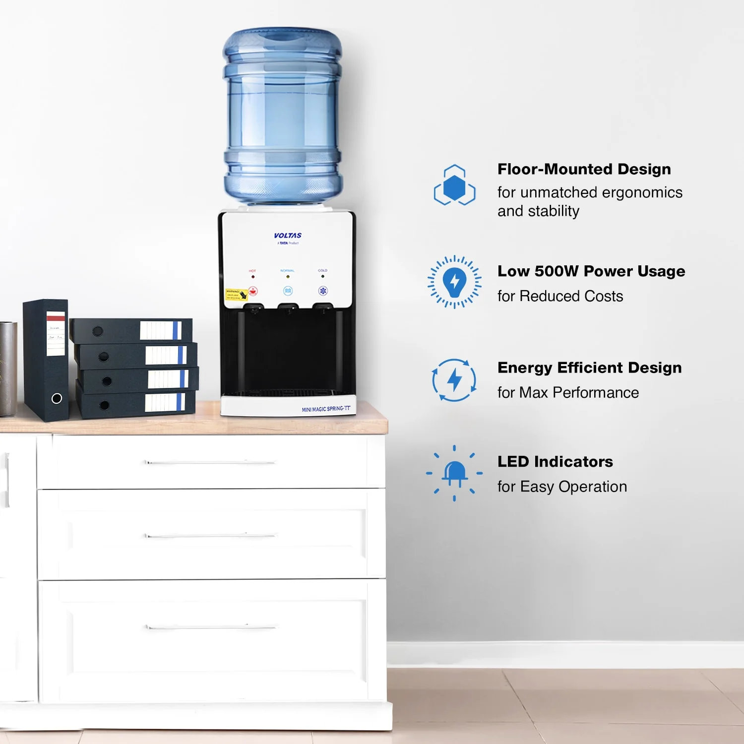 Voltas Water Dispenser ISI Mark Minimagic Spring TT White